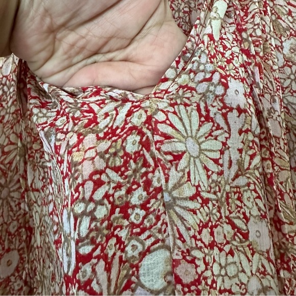 Free People Feeling Groovy Maxi Dress Red Combo Medium - Picture 8 of 11